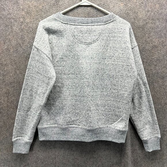 Calvin Klein Jeans Sweatshirt Womens Small Gray Logo Crewneck Pullover Fleece - Picture 2 of 10